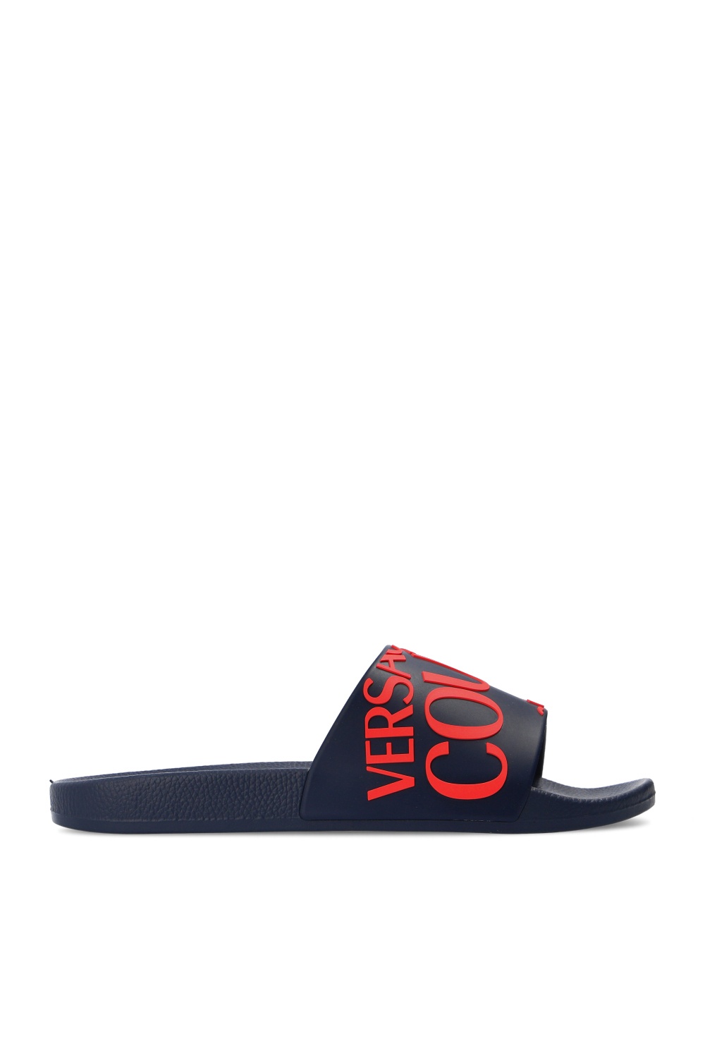 【Versace Jeans】Couture エンブレム ロゴ スライダー ♪ Logo Slides Black,Print | VERSACE US